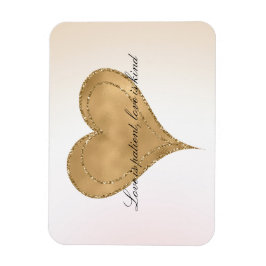 Íman Glam Dourado Glitter Heart