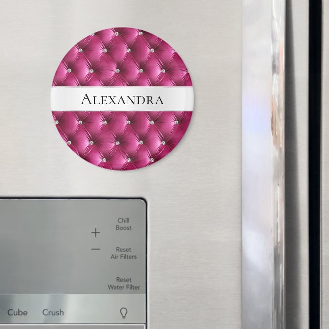 Íman Glam Pink Faux Velvet Luxury (In Situ (Fridge))