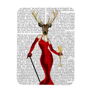 Íman Glamor Deer Em Vermelho