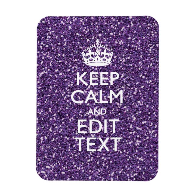 Íman Glamor Roxo Mantém Calma Personalizado (Vertical)