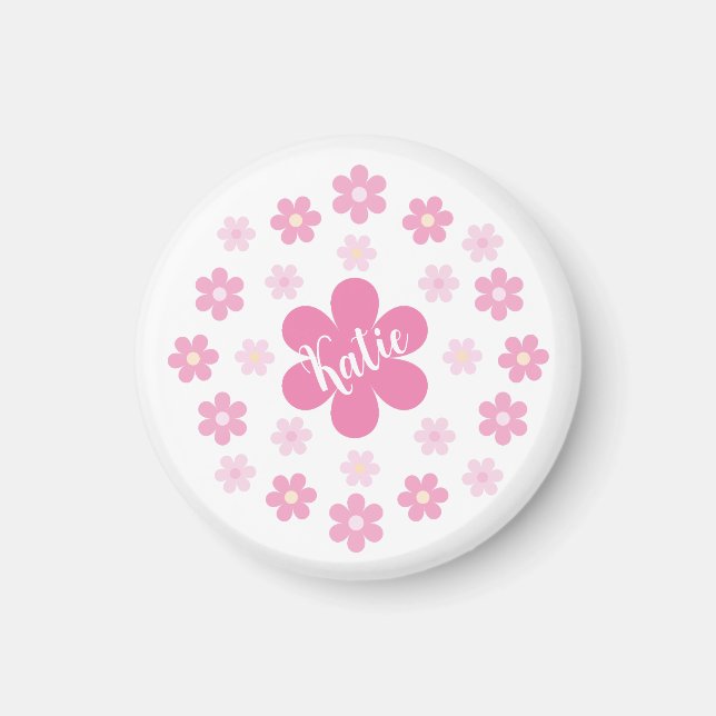 Íman  Glamour de Flor Rosa- (Frente)