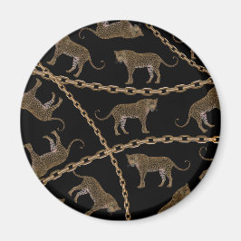 Íman glamour do ouro lepard cheetah