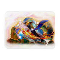 Glass Koi Fish Art Japonês Flexible Mabnet