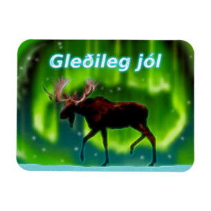 Íman Gleðileg jól - Luzes de Norte Moose