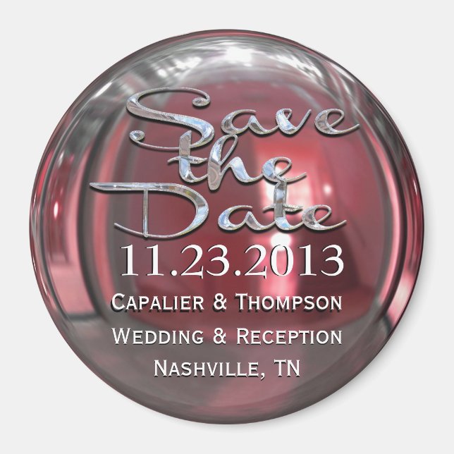 Íman Glimmer Imã salve a data (Frente)