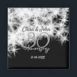 Íman Glitor de aniversário de casamento da 30 cinza de<br><div class="desc">Design</div>