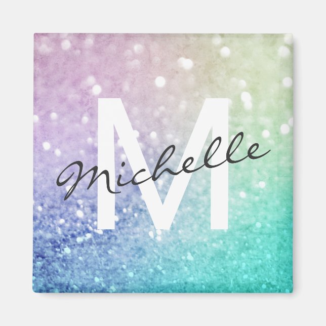 Íman Glitter Bokeh Glamorous Elegante (Frente)