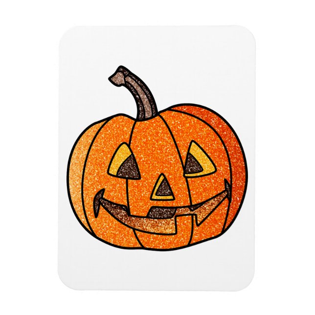 Íman Glitter Jack O'Lantern (Vertical)