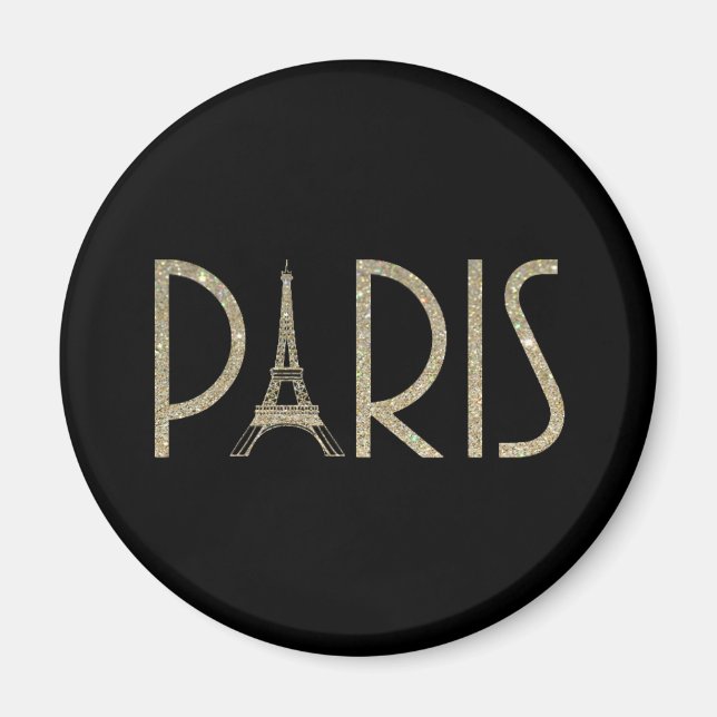 Íman Glitter PARIS Magnet (Frente)