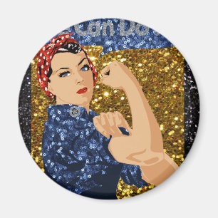 Íman glitter rosie, o rivete