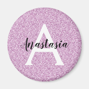 Íman Glitter Roxo Glitter Glitter Gelado Grelha Nome do