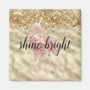 Íman Glitter Sparkle Confetti Rosa Unicorn Glitter Dour