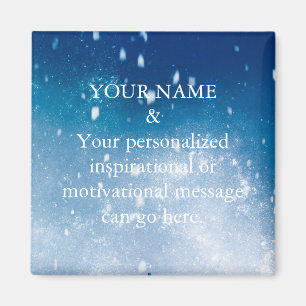 Íman Glitter Verde de Mensagem Motivacional Personaliza