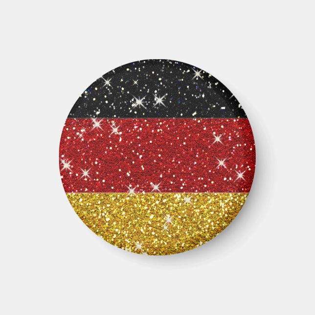Íman Glitters Germany Flag com Sparkles (Frente)