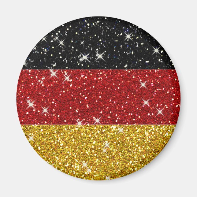 Íman Glitters Germany Flag com Sparkles (Frente)