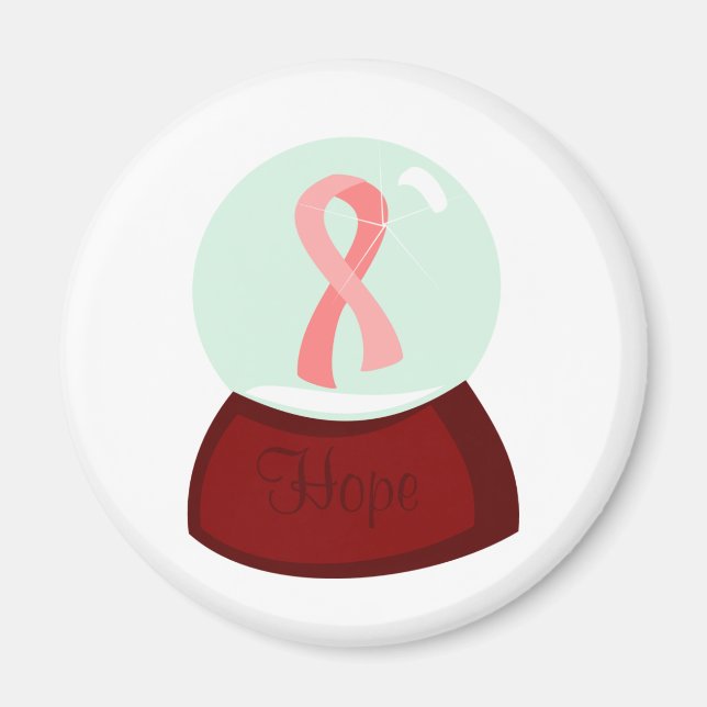 Íman Globo de Fita Rosa (Frente)