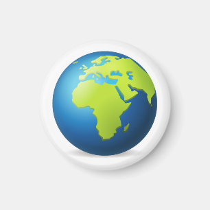 Íman Globo Europa África - Emoji da terra
