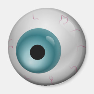 Íman Globo ocular Bloodshot azul o Dia das Bruxas do