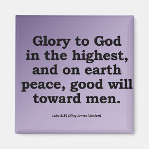 Íman Glória ao deus no 2:14 alto de Luke do Natal