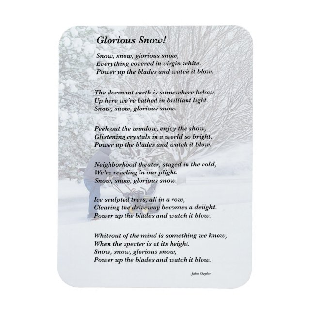 Íman Glorioso Poema Sazonal da Neve (Vertical)