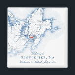 Íman Gloucester Massachusetts Map Weding Favor<br><div class="desc">Encomendamento rápido e fácil! Estes magnatas do MÃE, Gloucester, são perfeitos para receber seus convidados fora da cidade com guloseimas de boas-vindas, ou personalizá-los para sua festa de casamento. Quer você esteja casando em Cruiseport Goucester, Beauport Hotel, The Elks Bass Rocks ou no Museu do Castelo de Hammond, este Gloucester,...</div>