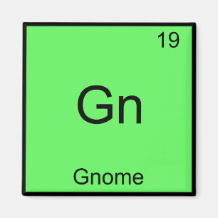 Íman Gn - Gnome Funny Chemistry Elemento Símbolo T-Shi