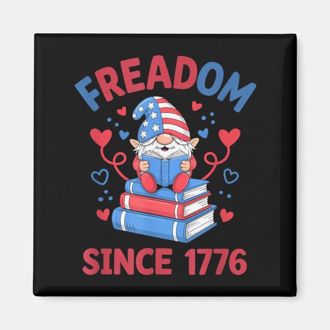 Íman Gnome de Fogos de Artifício Freadom Desde 1776 Lei (Frente)