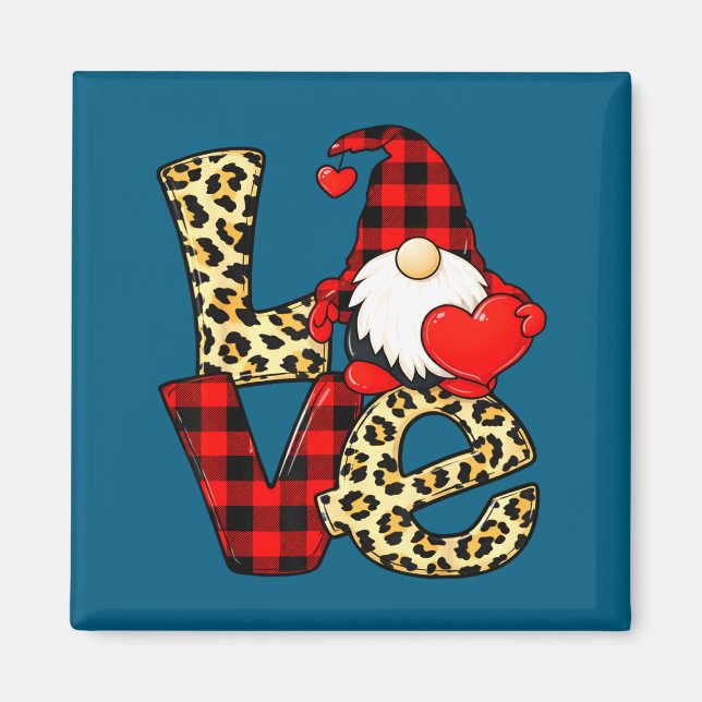 Íman Gnome Love Valentine Gnomes Valentines Day Men Wom (Frente)