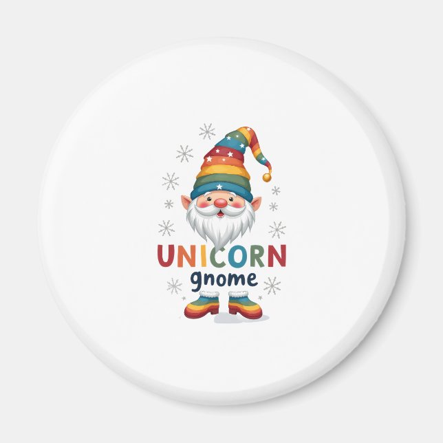 Íman Gnome Unicorn Shirt Family Matching Group Christma (Frente)