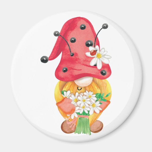Íman gnomo de verão 1 (Frente)