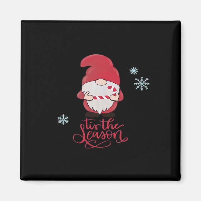 Íman Gnomo Natal Com Candycane (Frente)