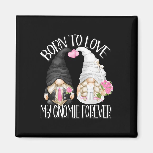 Íman Gnomos De Casal E Noiva Para Solteiro De Casamento (Frente)