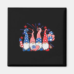 Íman Gnomos do Dia 4 de Julho Bandeira Americana Patrió