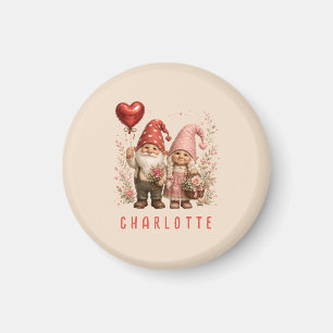 Íman Gnomos do Dia dos Namorados Florais Personalizados
