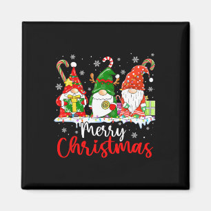 Íman Gnomos Feliz Natal Família Luz Gnomo