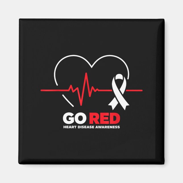 Íman Go Red For Women American Chd Heart Disease Month  (Frente)