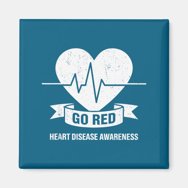 Íman Go Red For Women American Chd Heart Disease Month  (Frente)
