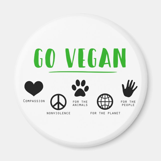 Íman Go Vegan (Frente)