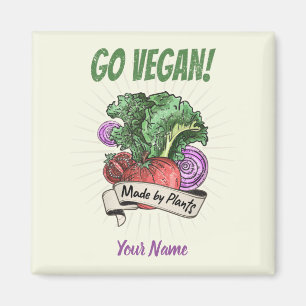 Íman Go Vegan Made by Plant Veggie vegetarianos