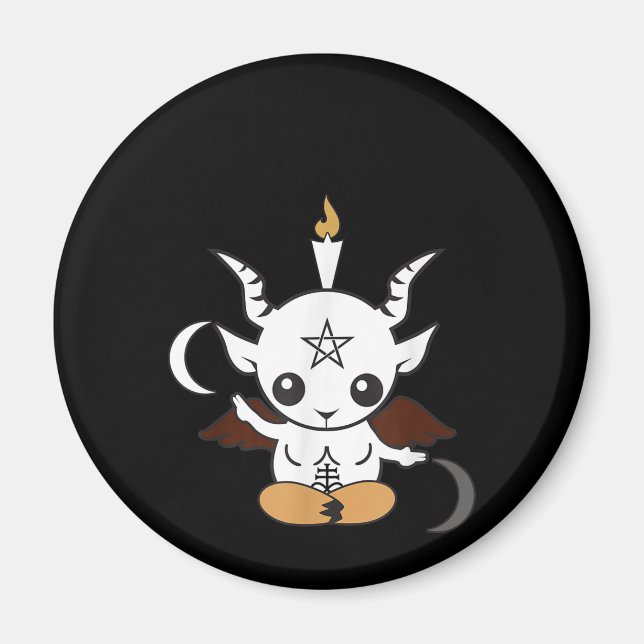 Íman Goat Baphomet Halloween Gift (Frente)