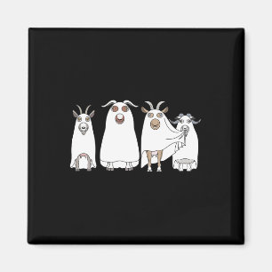 Íman Goat Ghost Halloween Farmer Goat Lover Scary Spook