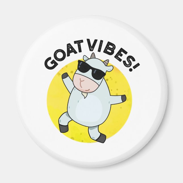 Íman Goat Vibes Funny Animal Pun (Frente)