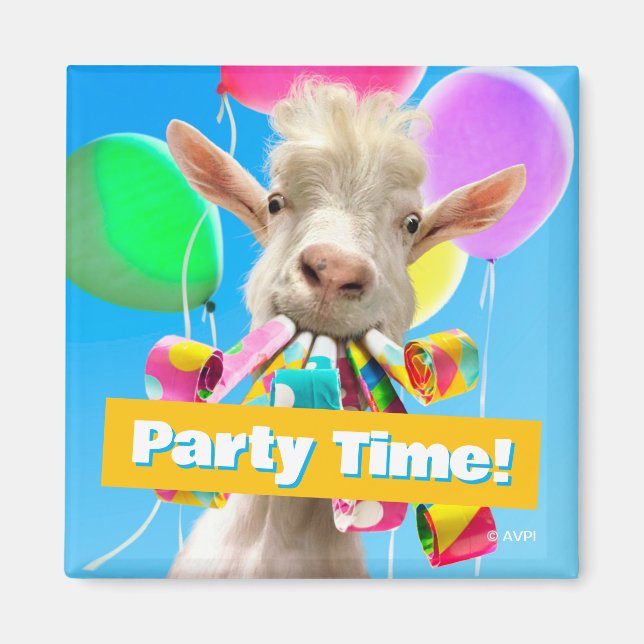 Íman Goat with Party Blowers (Frente)