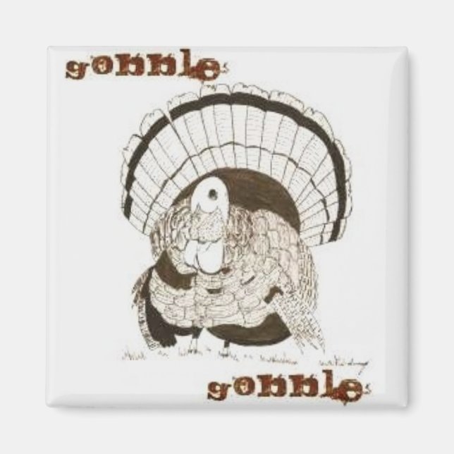 Íman Gobble Gobble Turkey Magnet (Frente)