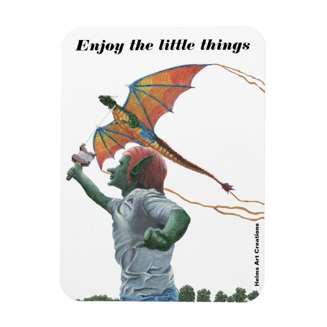 Íman Goblin Dragon Kite Refrigerator Magnet (Vertical)