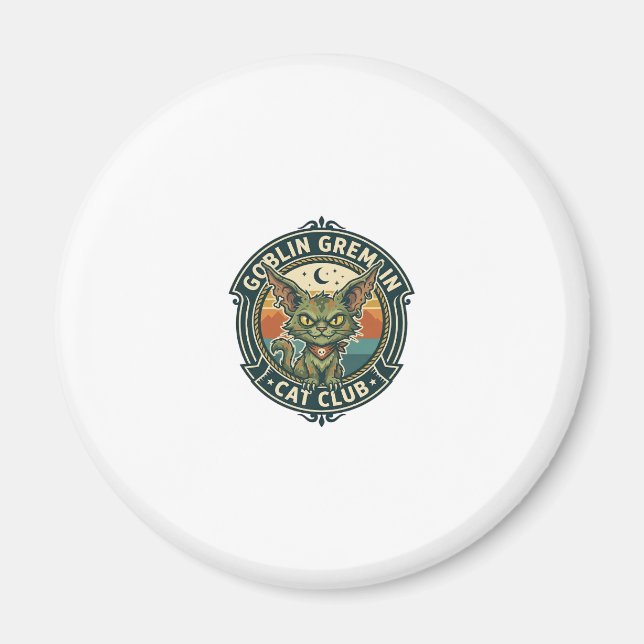 Íman Goblin Gremlin Gato Design Fofo de Kitty - Goblin  (Frente)