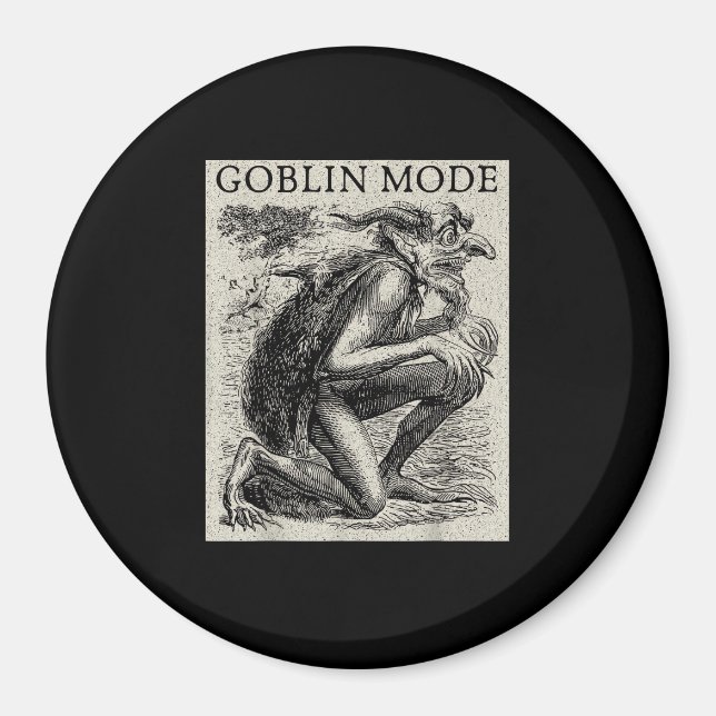 Íman Goblin Mode Goblincore Fairycore Medieval Grunge (Frente)
