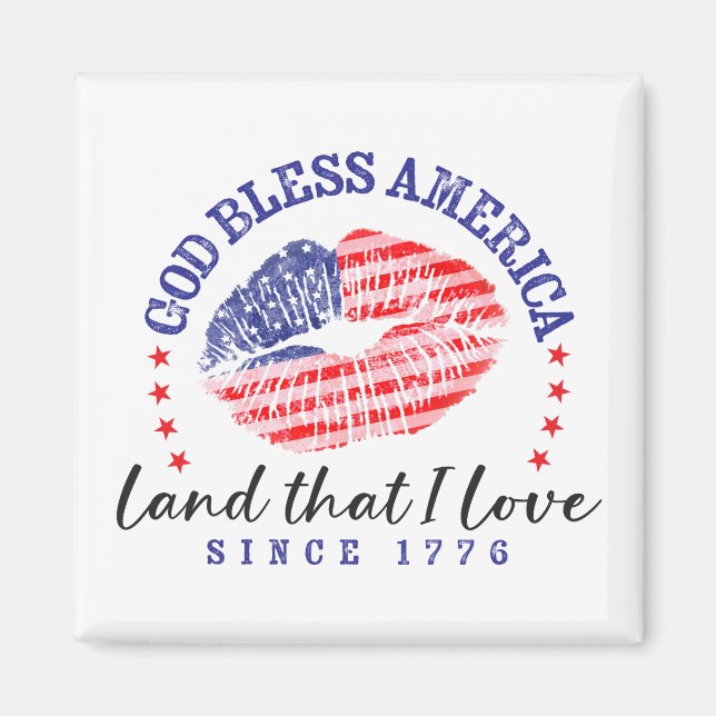 Íman God Bless America - Magnet (Frente)