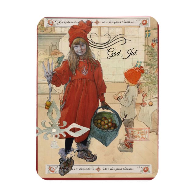Íman God Jul Helgkort  (Vertical)