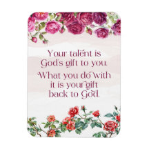 Gods Gift É Seu Talento Bonito Rosa Vermelho Roxo